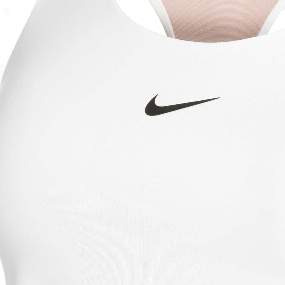 Nike Dri-Fit Swoosh Bra Tank-Top Damen White Training Tank with Black Logo - Picture 3 of 9